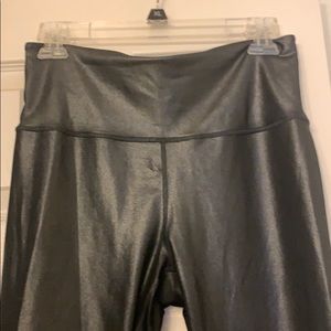 Athleta silver metallic leggings